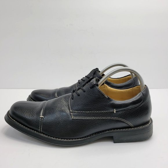 Belvedere Studio Florence Cap Toe Men's Dress Shoes Black US Size 10D - Picture 2 of 8